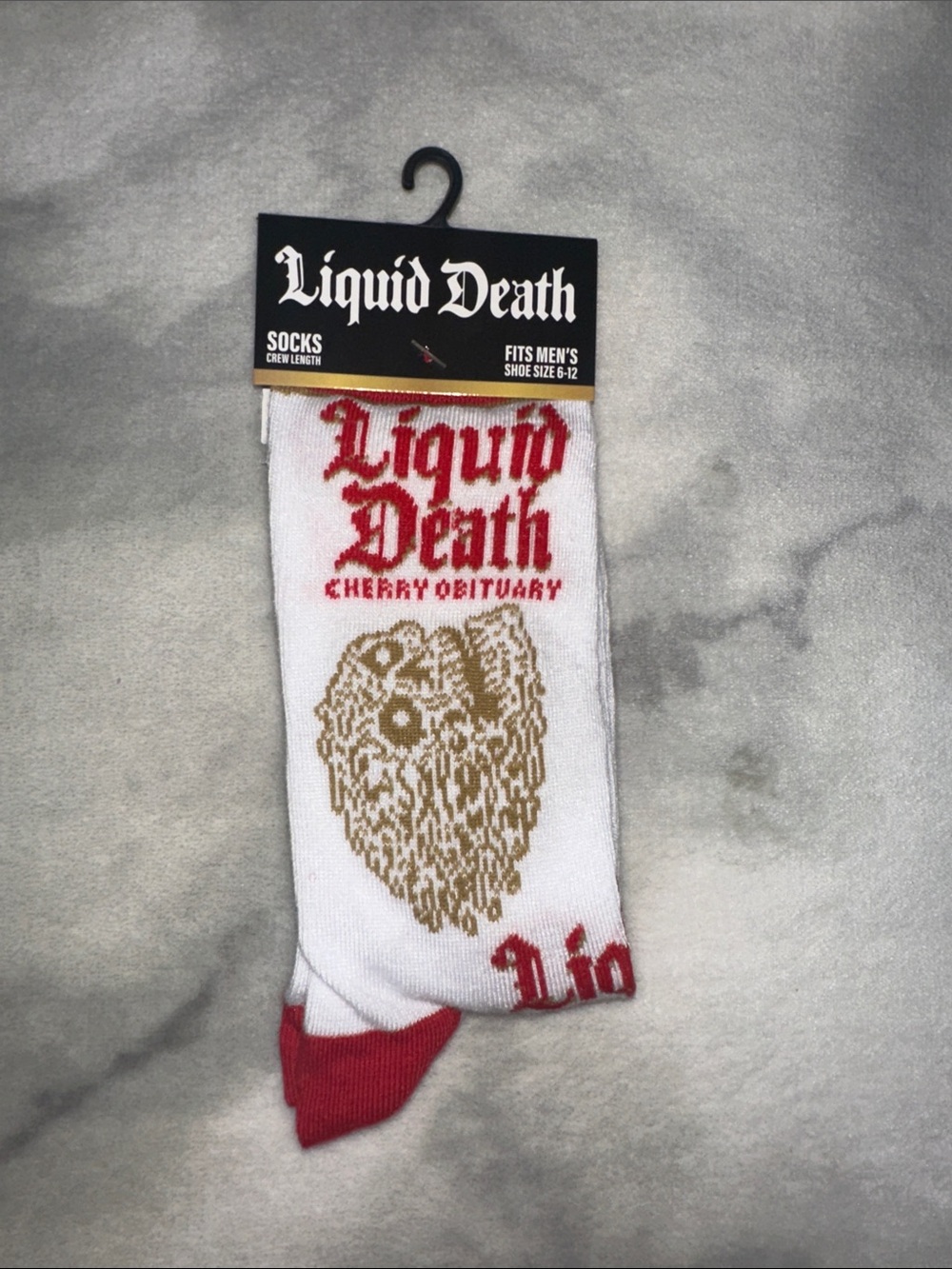 Men’s Liquid Death Crew Socks 🍒